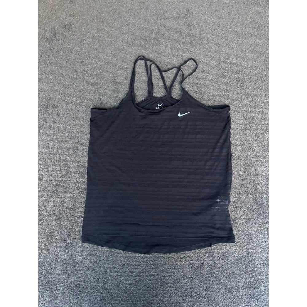Nike Tank Top Women's Size XS Black Dri-Fit 100% Polyester Round Neck‎ Pullover